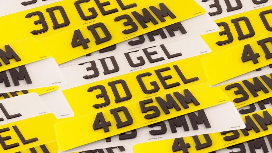 4D number plates different color