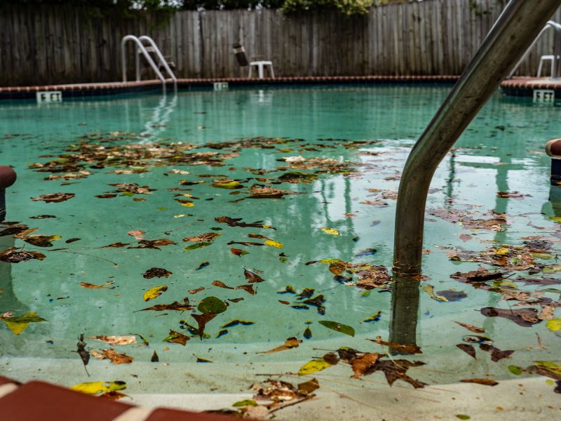 pool after storm